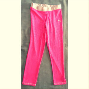 Puma Dance Pants, Neon / Bright / Blaze Pink with Silver Polka Dots